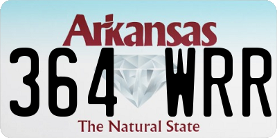 AR license plate 364WRR