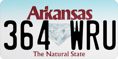 AR license plate 364WRU