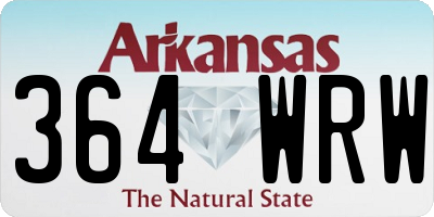 AR license plate 364WRW