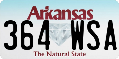 AR license plate 364WSA