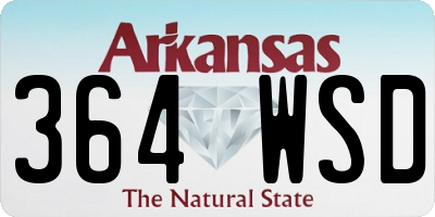 AR license plate 364WSD
