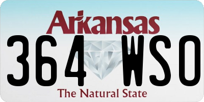 AR license plate 364WSO