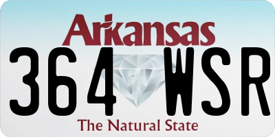 AR license plate 364WSR