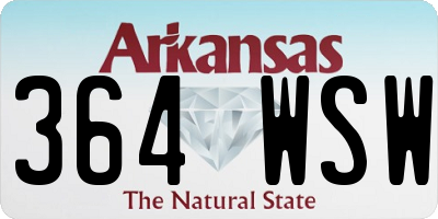 AR license plate 364WSW