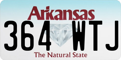 AR license plate 364WTJ