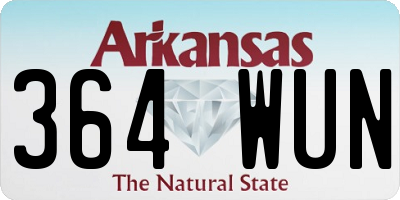 AR license plate 364WUN