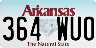 AR license plate 364WUO