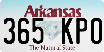 AR license plate 365KPO