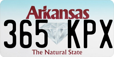 AR license plate 365KPX