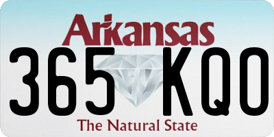 AR license plate 365KQO