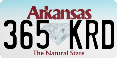 AR license plate 365KRD