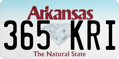 AR license plate 365KRI