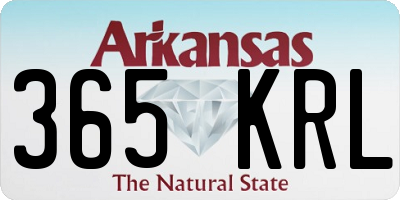 AR license plate 365KRL