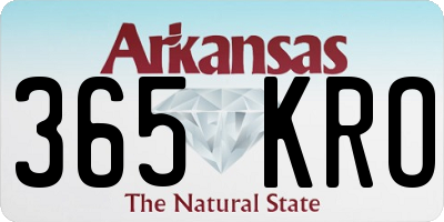 AR license plate 365KRO