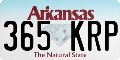AR license plate 365KRP