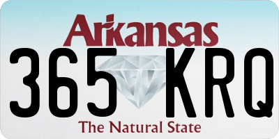 AR license plate 365KRQ