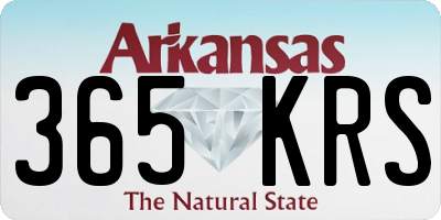 AR license plate 365KRS