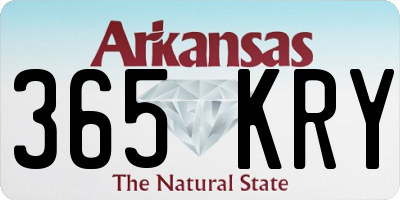 AR license plate 365KRY