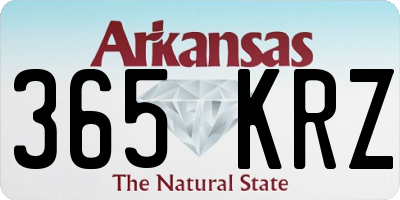 AR license plate 365KRZ