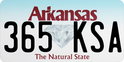 AR license plate 365KSA