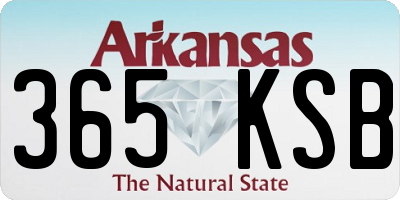 AR license plate 365KSB