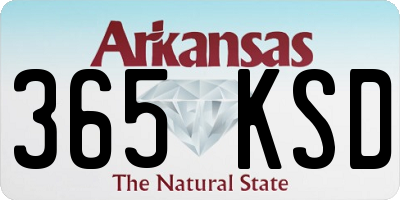 AR license plate 365KSD