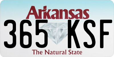 AR license plate 365KSF