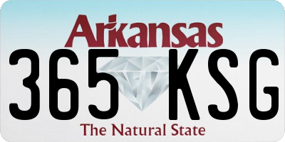AR license plate 365KSG