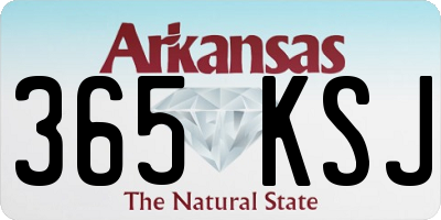 AR license plate 365KSJ