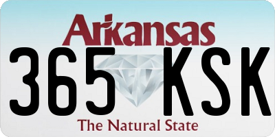 AR license plate 365KSK