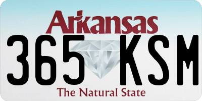AR license plate 365KSM