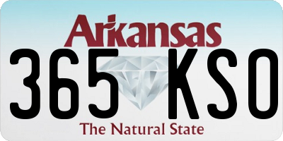 AR license plate 365KSO