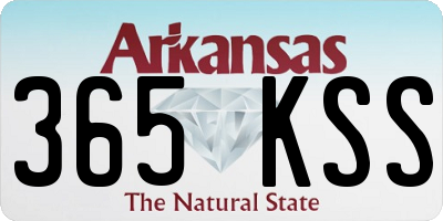 AR license plate 365KSS