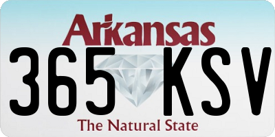 AR license plate 365KSV