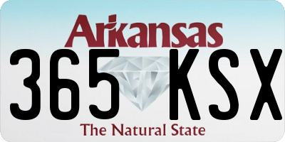AR license plate 365KSX