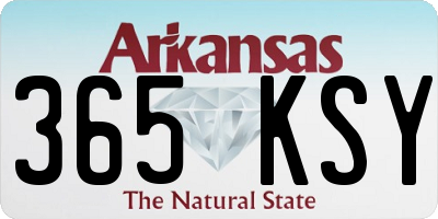 AR license plate 365KSY