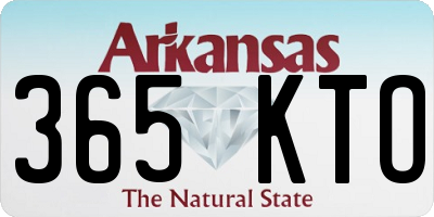 AR license plate 365KTO