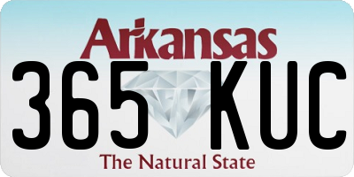 AR license plate 365KUC