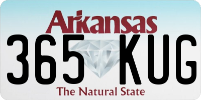 AR license plate 365KUG