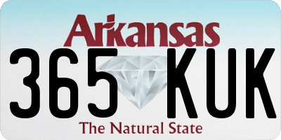 AR license plate 365KUK