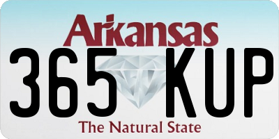 AR license plate 365KUP