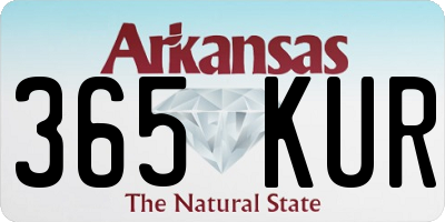 AR license plate 365KUR