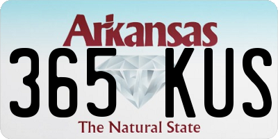 AR license plate 365KUS