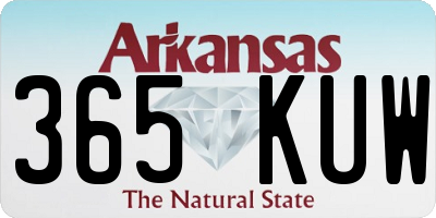 AR license plate 365KUW