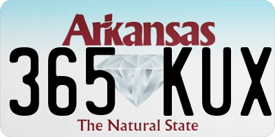 AR license plate 365KUX