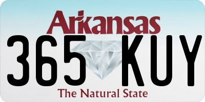 AR license plate 365KUY