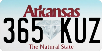 AR license plate 365KUZ