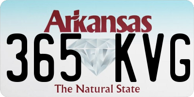AR license plate 365KVG