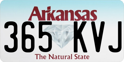 AR license plate 365KVJ