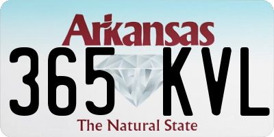 AR license plate 365KVL
